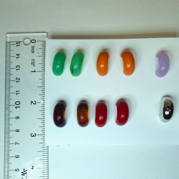 Vintage KJL by Kenneth Jay Lane half hoop Lucite earrings signed 4 pair 2 single - Picture 8 of 10